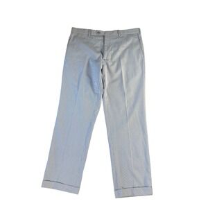 JB Britches Made in Italy Torino Men's Pants 36R Navy Pinstripe Cotton Blend‎